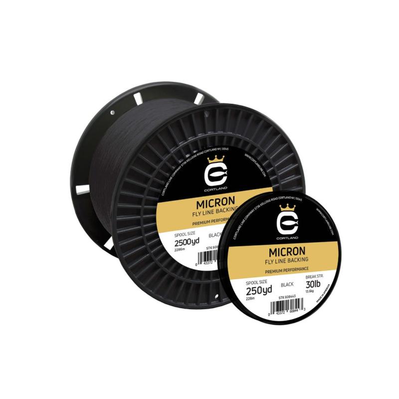 Cortland Micron Backing - Sort til Fluefiskeri