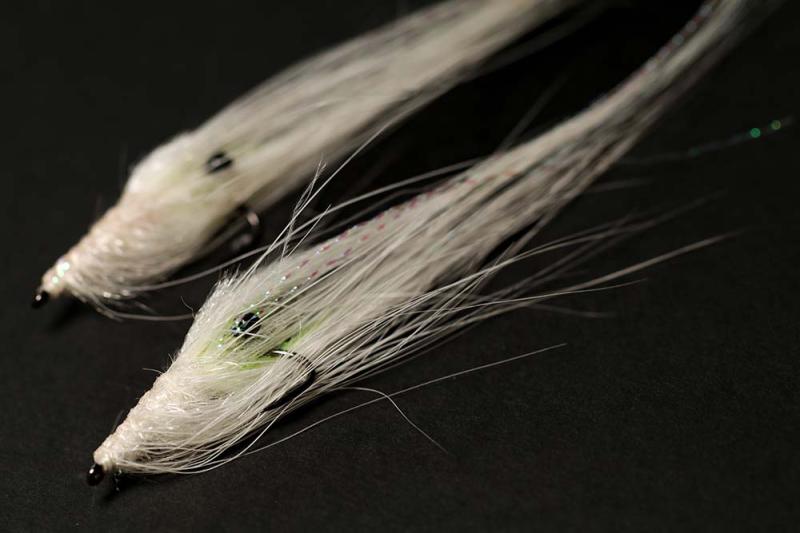 Pattegrisen Flue (Whiting Spey) - Hvid/Chartreuse 8