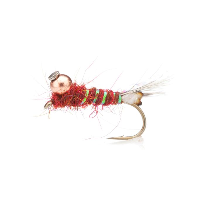 Unique Nymph Fl02024 Hare's Ear Jig (bh) Copper Red Tmc 3761 #12 fra Unique Flies