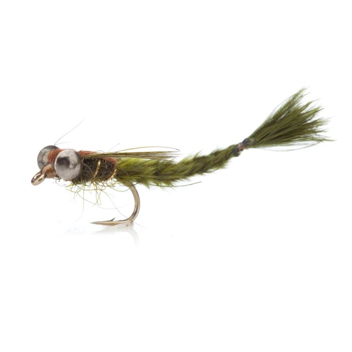 Unique Nymph Fl02028 Flicksländenymph Dark Olive Daiichi 1530 #12 fra Unique Flies