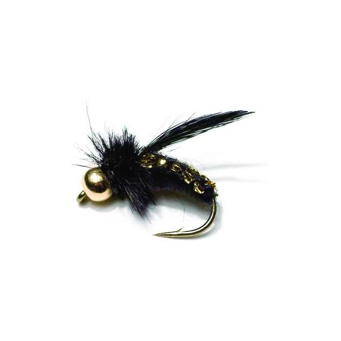 Unique Nymph Fl44034 Virkad Gold Head Black Tmc 2487 #12 fra Unique Flies