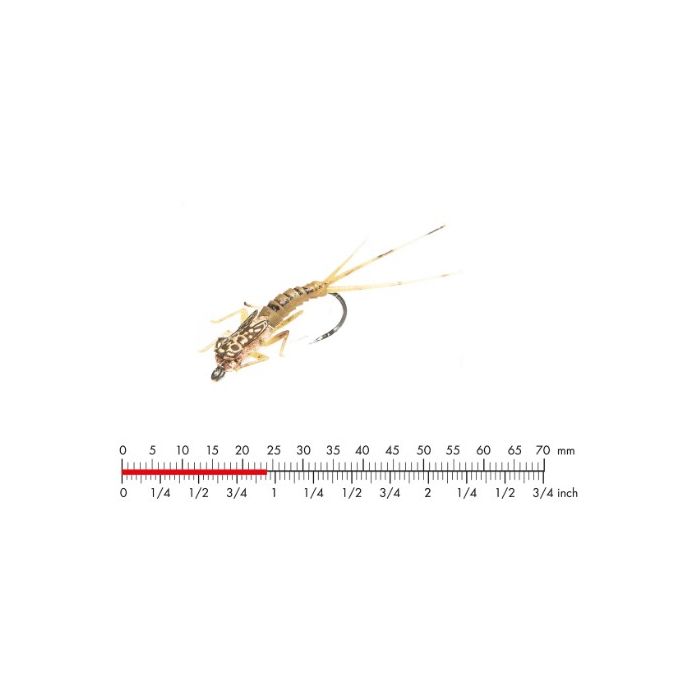 J:on Tungsten Mayfly Nymph 2 Olive Brown #6 fra